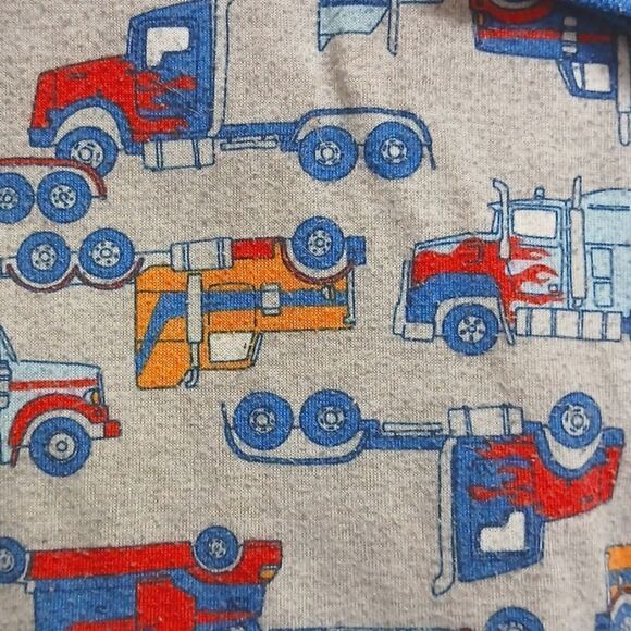 ⭐️5/$25 SALE JUST ONE YOU (CARTER'S) Boys 12M Semi Themed Footie PJ's Gray/Blue - Picture 4 of 6